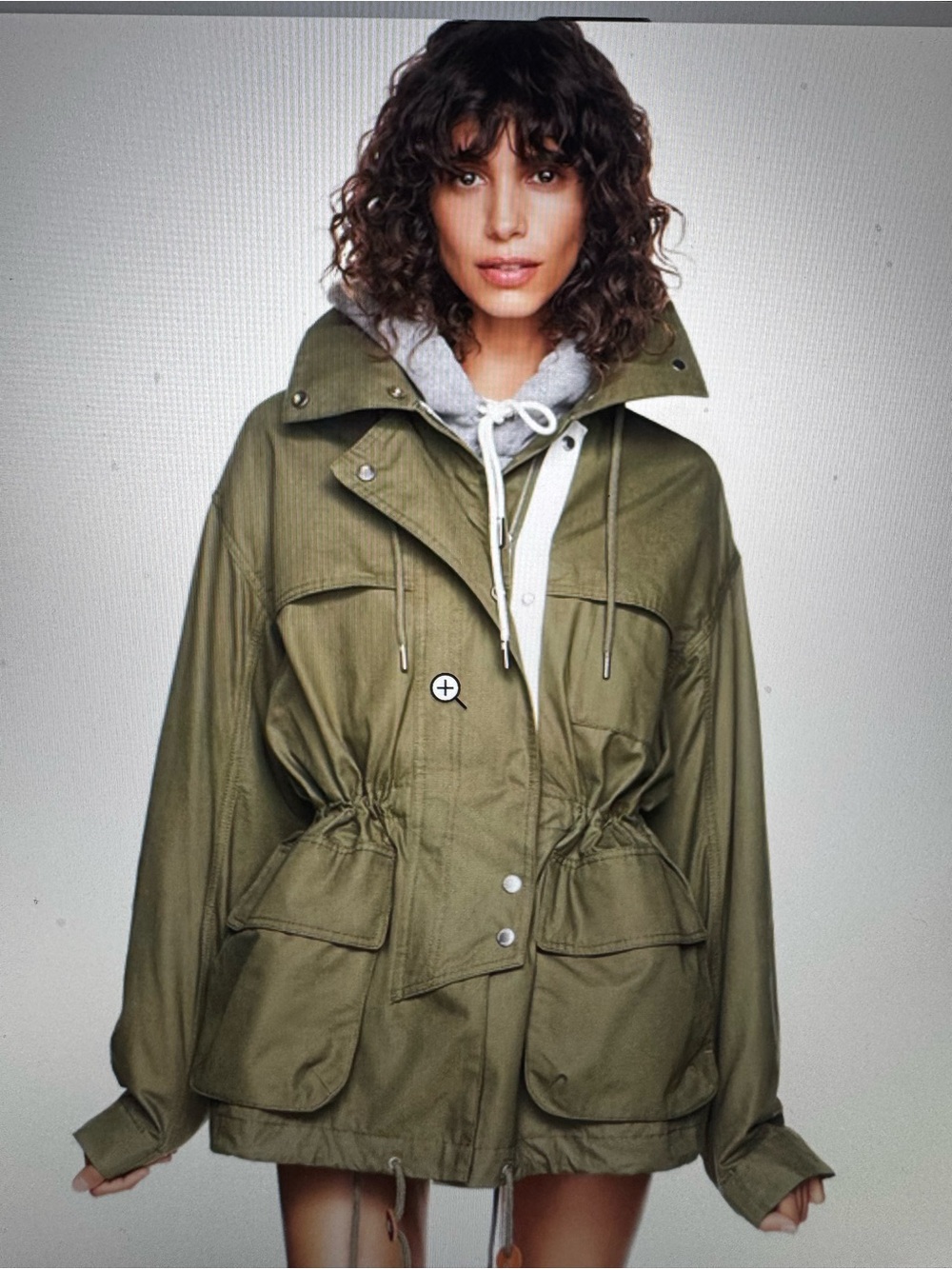 GAP x. Victoria Beckham Olive Drawstring Utility Jacket/ Parka/ NWT/ XL